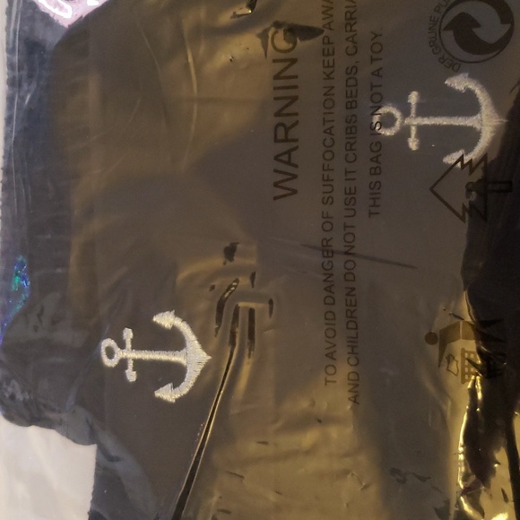 BRISIRA Compression Liner 5 Inch Inseam Swim Trunks in Black w Anchors Size M - Picture 5 of 10